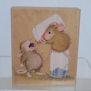 House Mouse Stamp Stampabilities House-Mouse Rubber Stamp Balanced Diet HMKR1054
